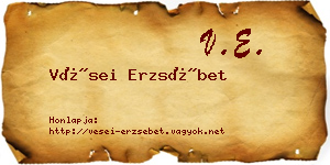 Vései Erzsébet névjegykártya