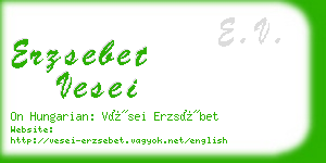 erzsebet vesei business card